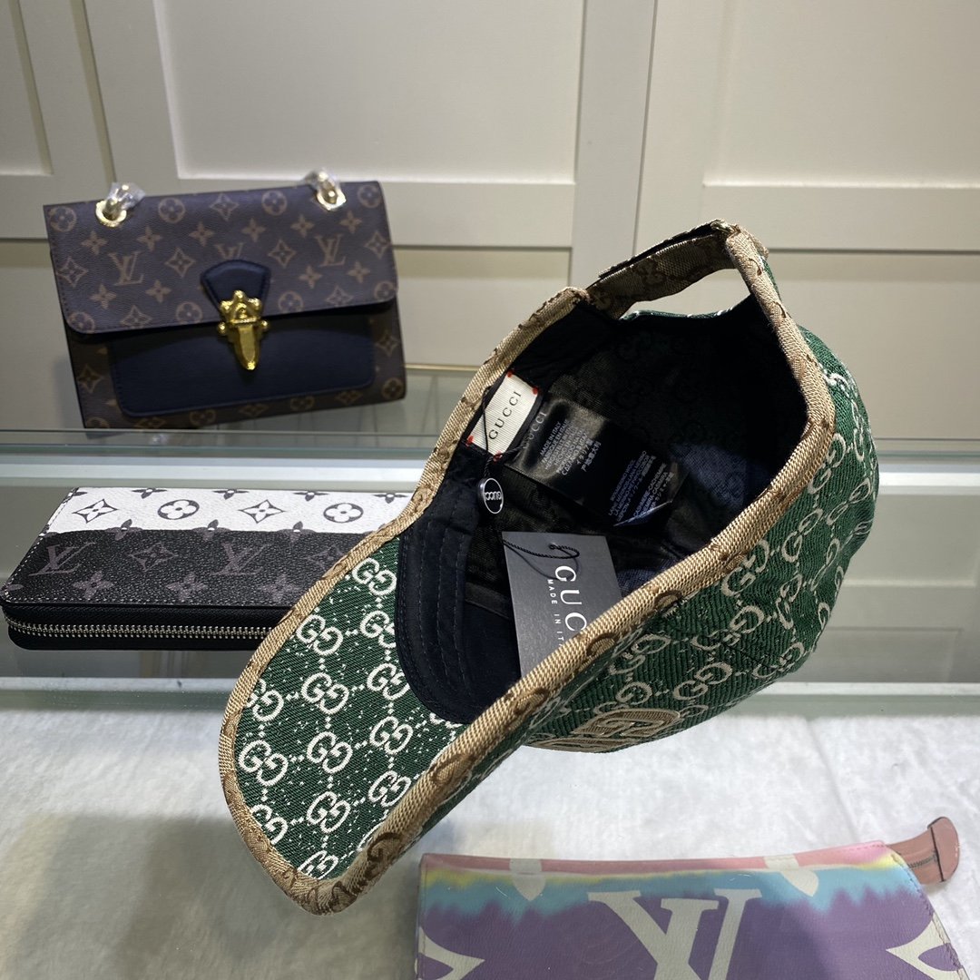 Gucci GG Canvas Baseball Cap Green