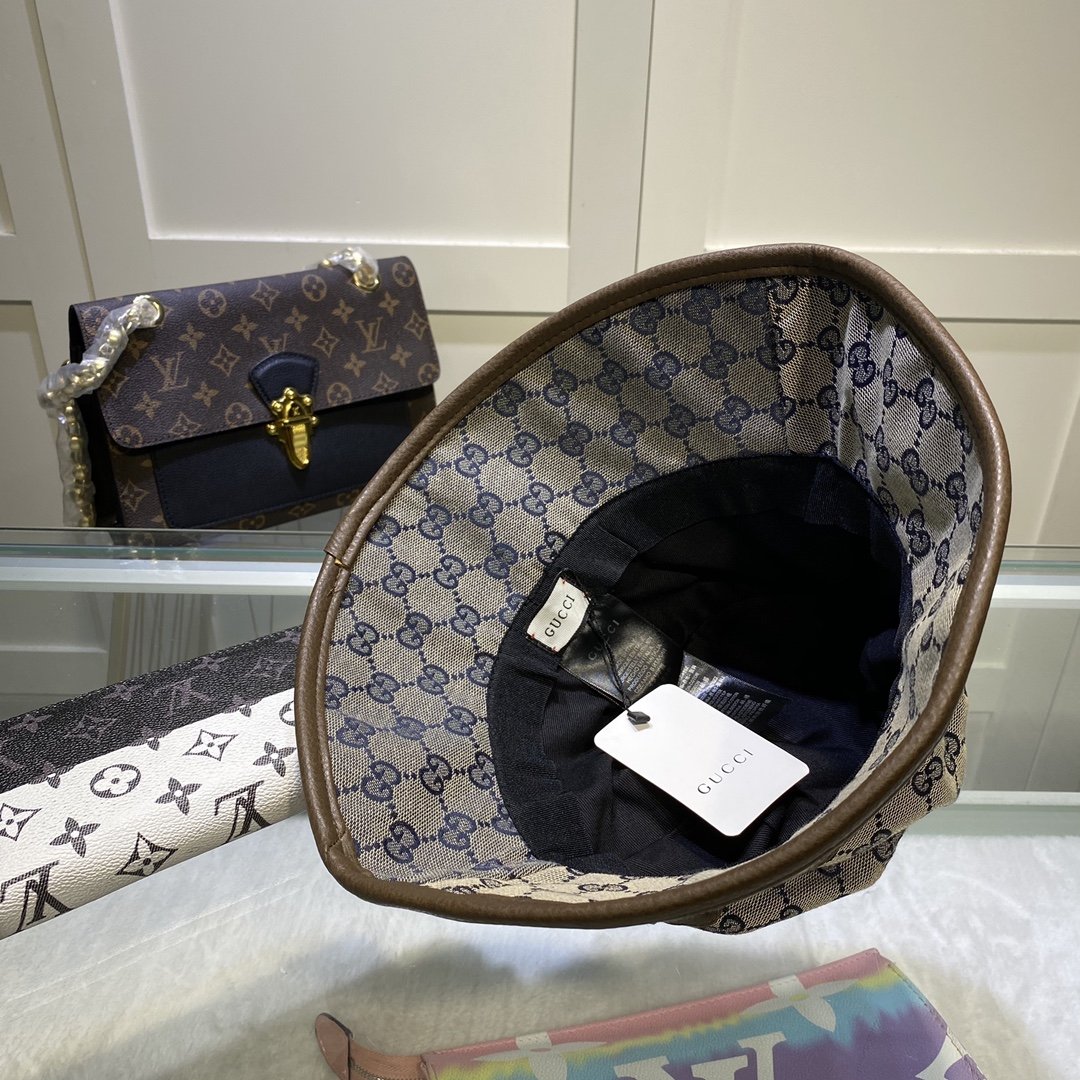 Gucci GG Canvas Bucket Hat Brown