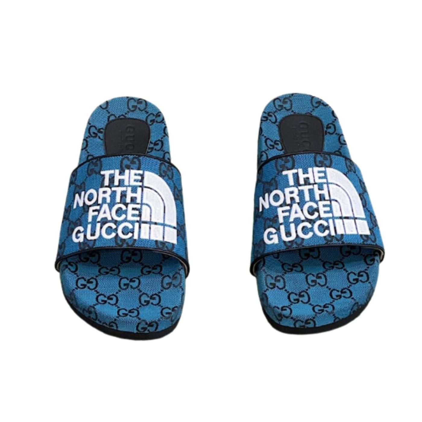 Gucci GG Canvas Slide Sandal Blue For Men