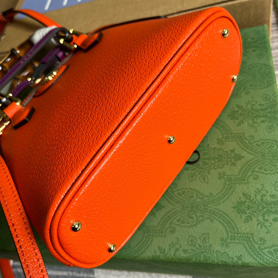 Gucci GG Diana Mini Tote Bag Orange/ Purple For Women ???715775 DJ24G 7564 7.9 in/ 20 cm