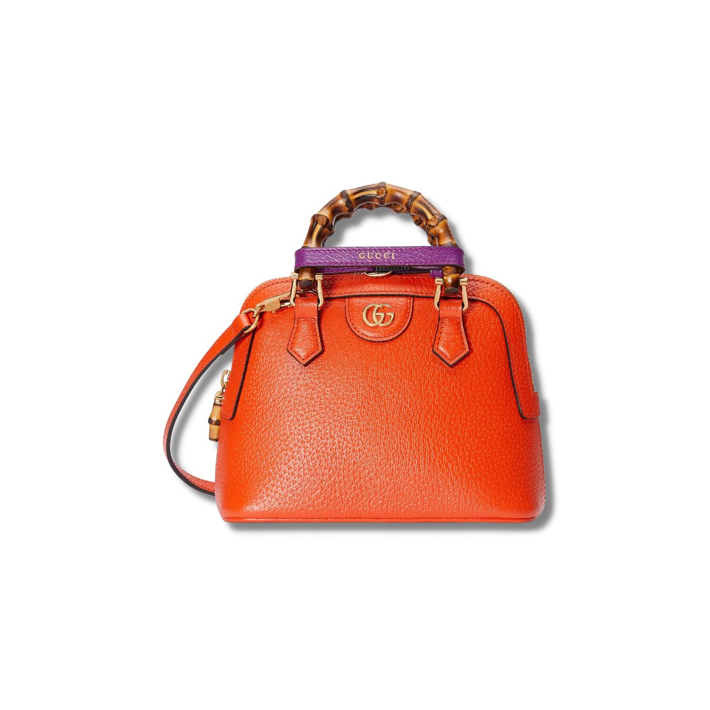 Gucci GG Diana Mini Tote Bag Orange/ Purple For Women ???715775 DJ24G 7564 7.9 in/ 20 cm