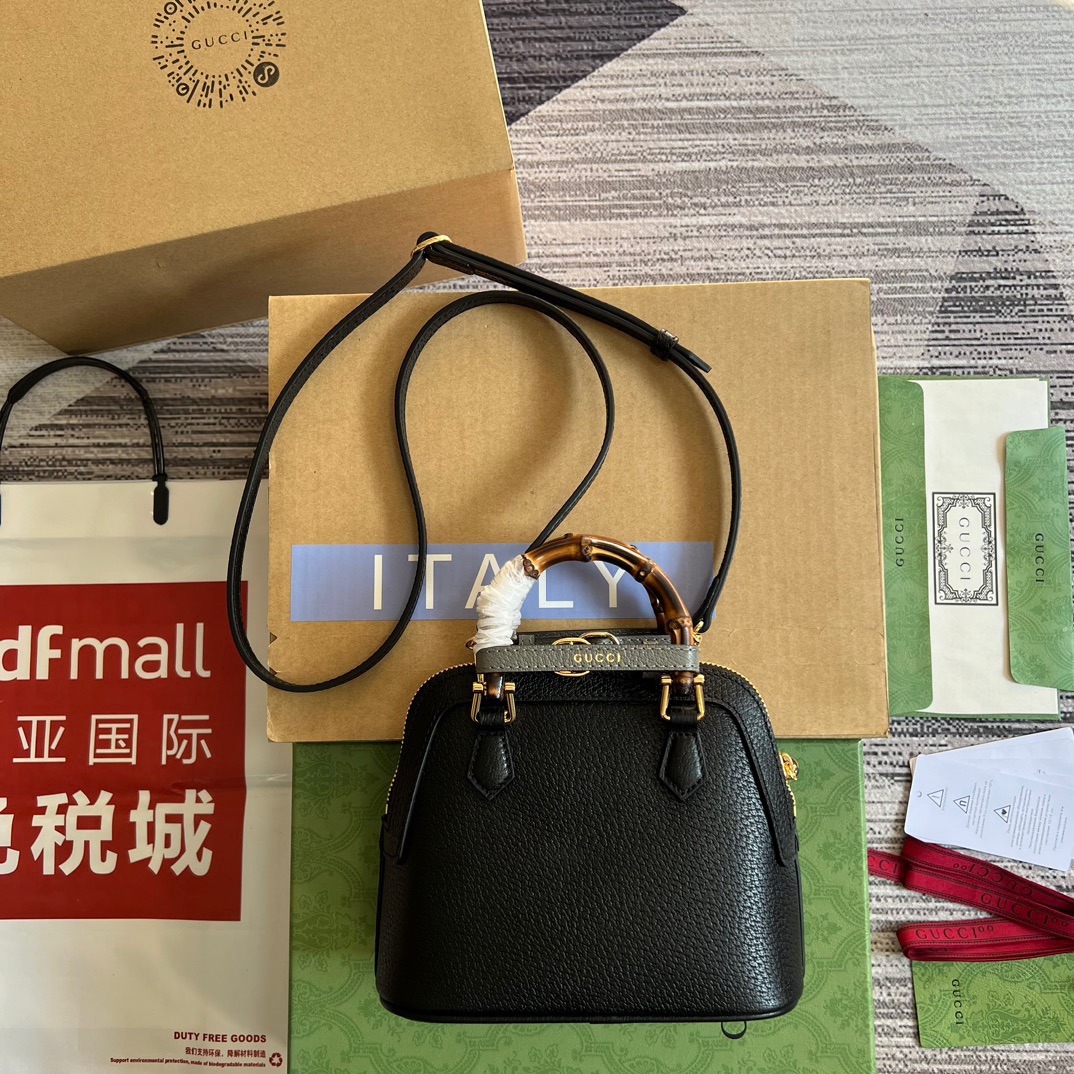 Gucci GG Diana Mini Tote Bag White/ Black/ Orange/ Navy Blue/ Purple For Women ??715775 DJ24G 9042 7.9 in/ 20 cm