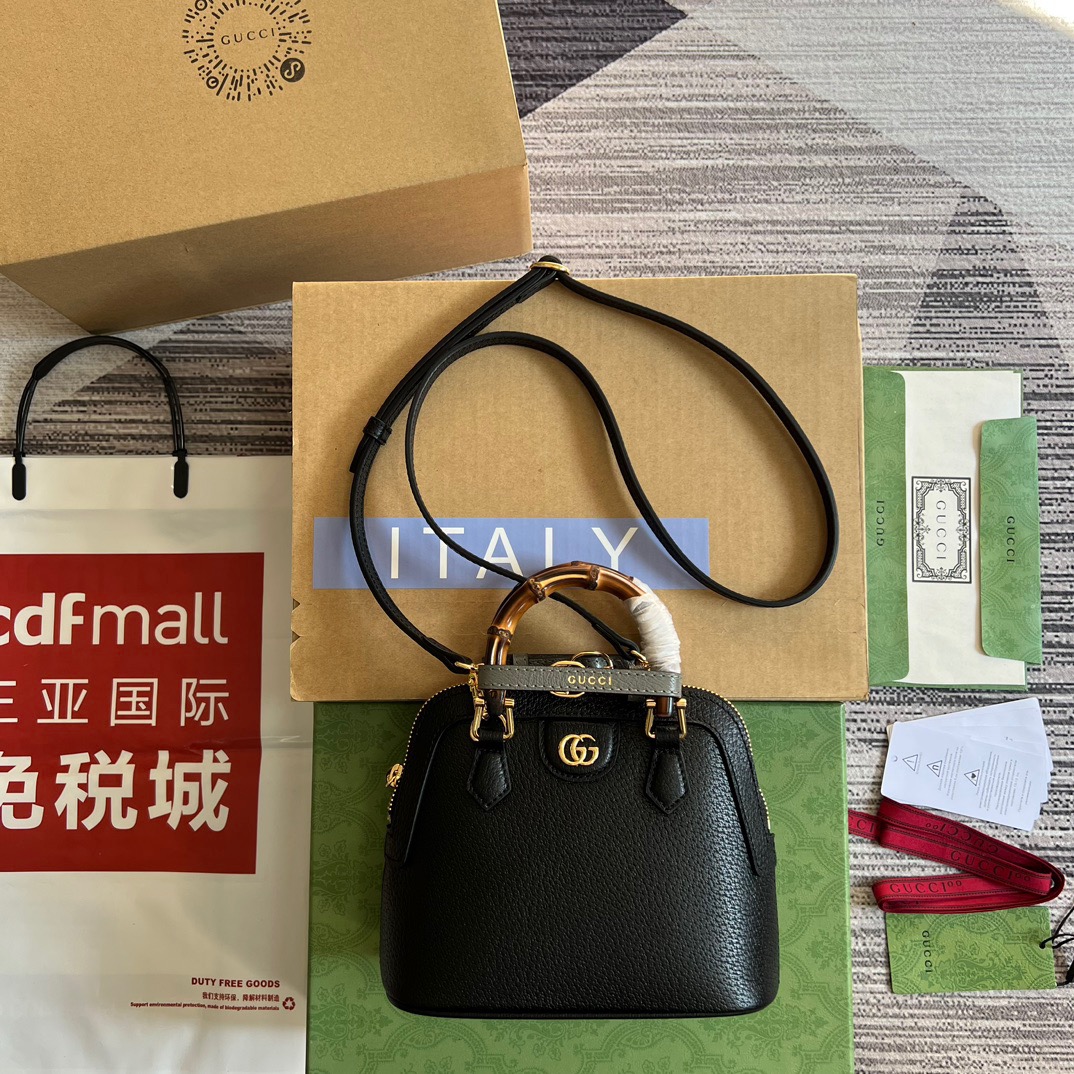 Gucci GG Diana Mini Tote Bag White/ Black/ Orange/ Navy Blue/ Purple For Women ??715775 DJ24G 9042 7.9 in/ 20 cm