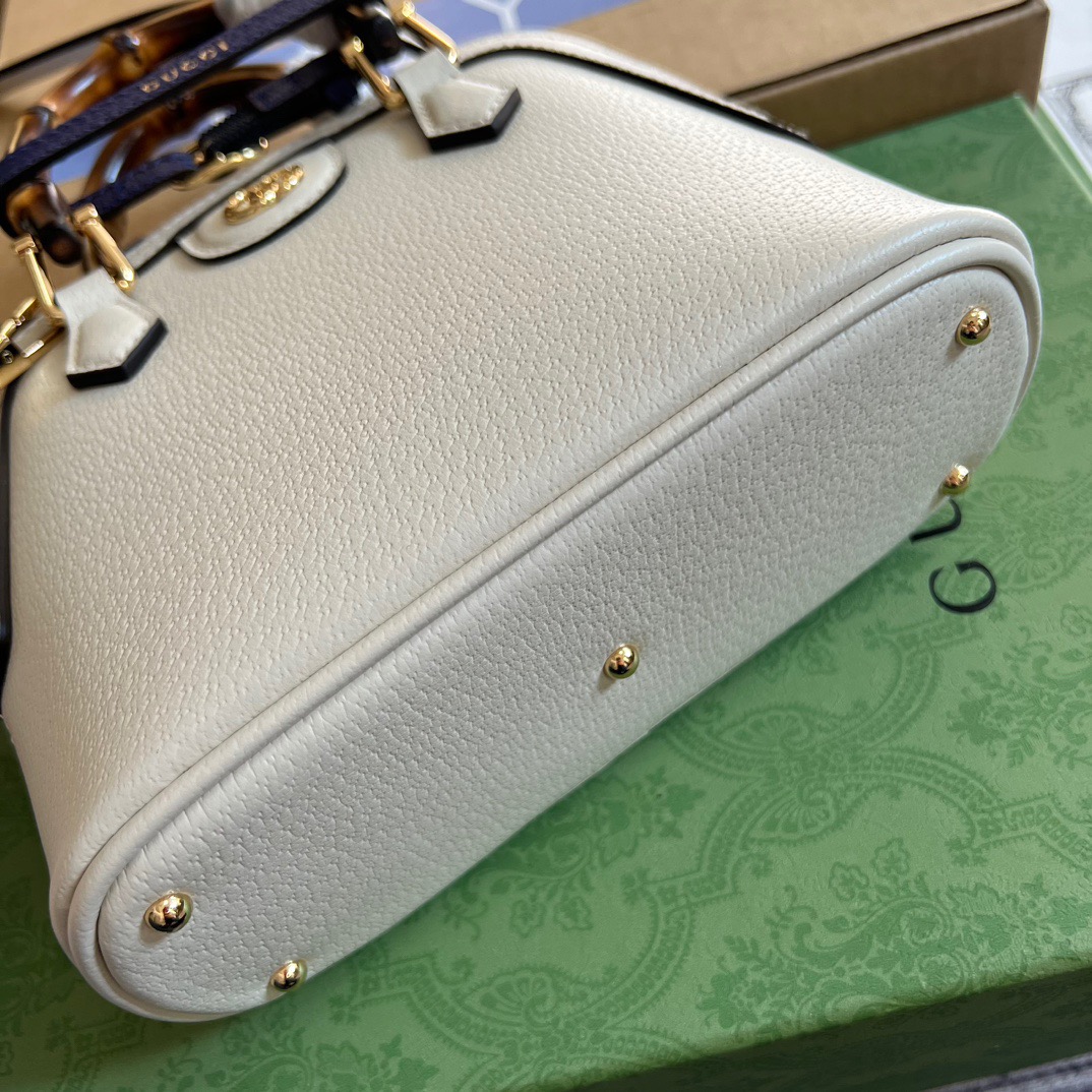 Gucci GG Diana Mini Tote Bag White/ Black/ Orange/ Navy Blue/ Purple For Women ??715775 DJ24G 9042 7.9 in/ 20 cm