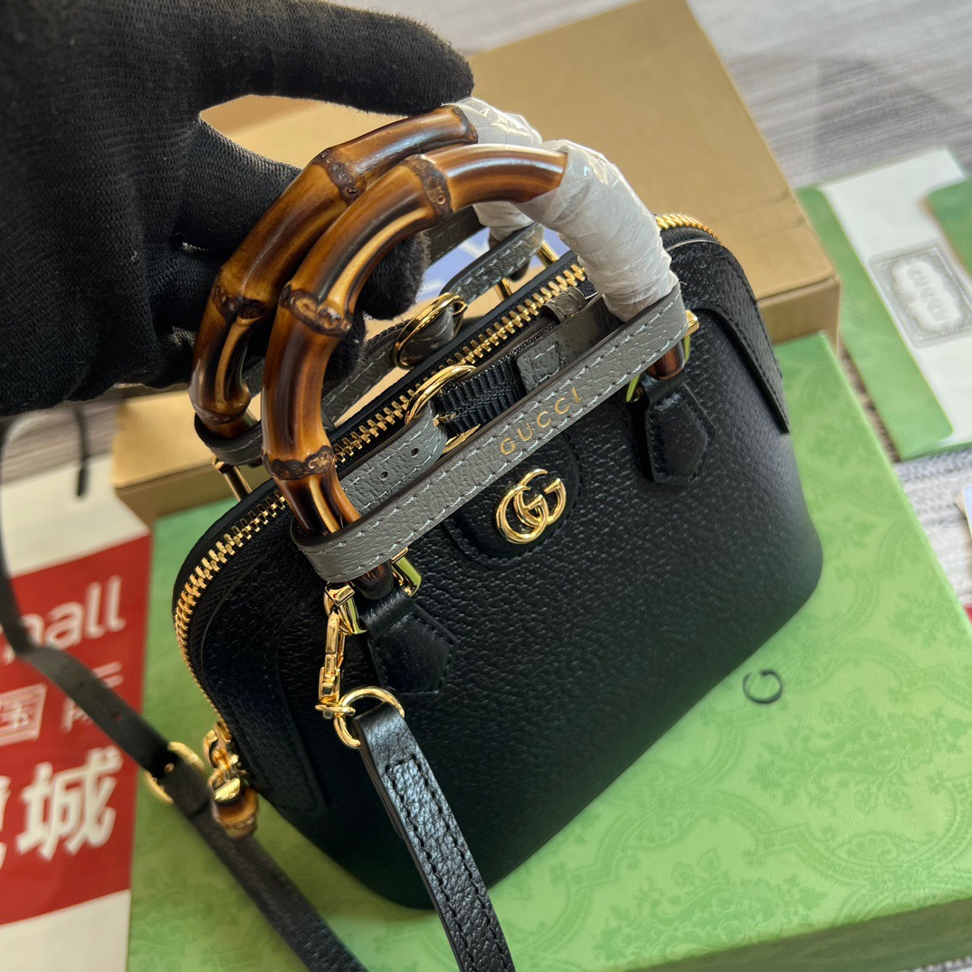 Gucci GG Diana Mini Tote Bag White/ Black/ Orange/ Navy Blue/ Purple For Women ??715775 DJ24G 9042 7.9 in/ 20 cm