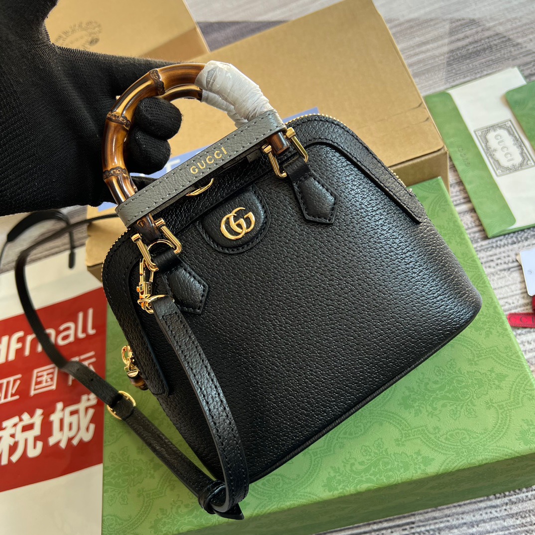 Gucci GG Diana Mini Tote Bag White/ Black/ Orange/ Navy Blue/ Purple For Women ??715775 DJ24G 9042 7.9 in/ 20 cm