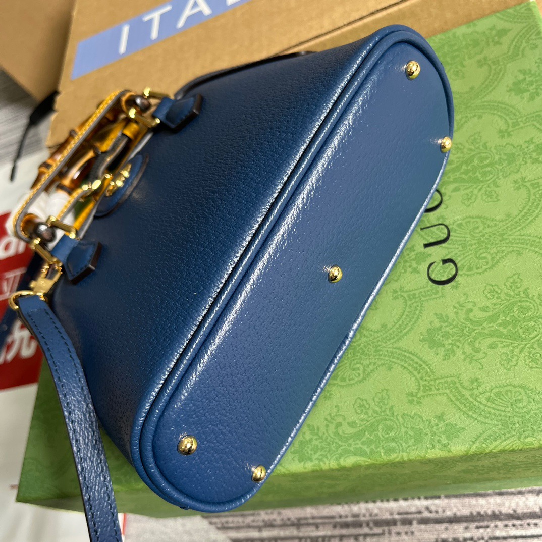 Gucci GG Diana Mini Tote Bag White/ Black/ Orange/ Navy Blue/ Purple For Women ??715775 DJ24G 9042 7.9 in/ 20 cm