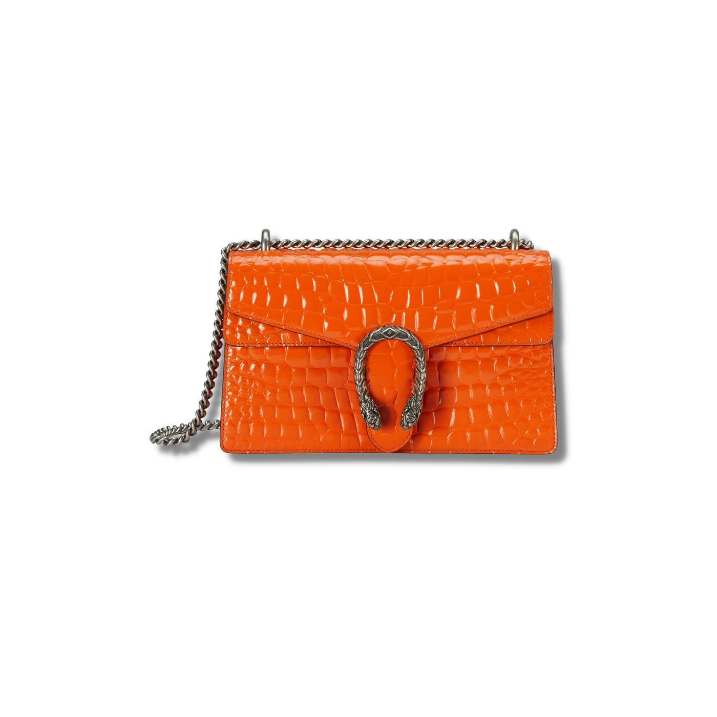 Gucci GG Dionysus Crocodile Small Shoulder Bag Orange/Red/Purple For Women? 11 in/ 28 cm