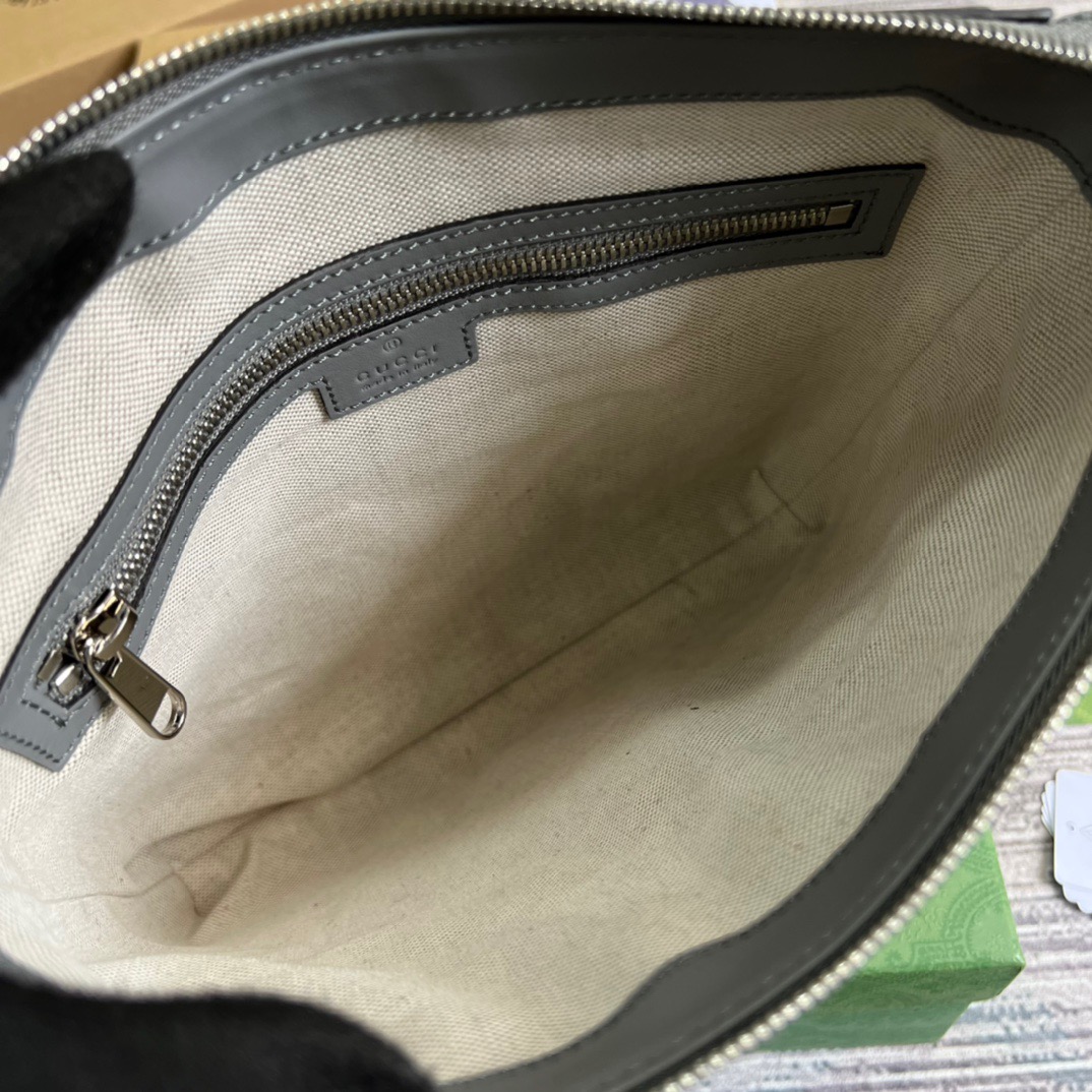 Gucci GG Embossed Bag Grey GG Embossed  For Men 10.2in/26cm GG 406410 1W3CN 1275