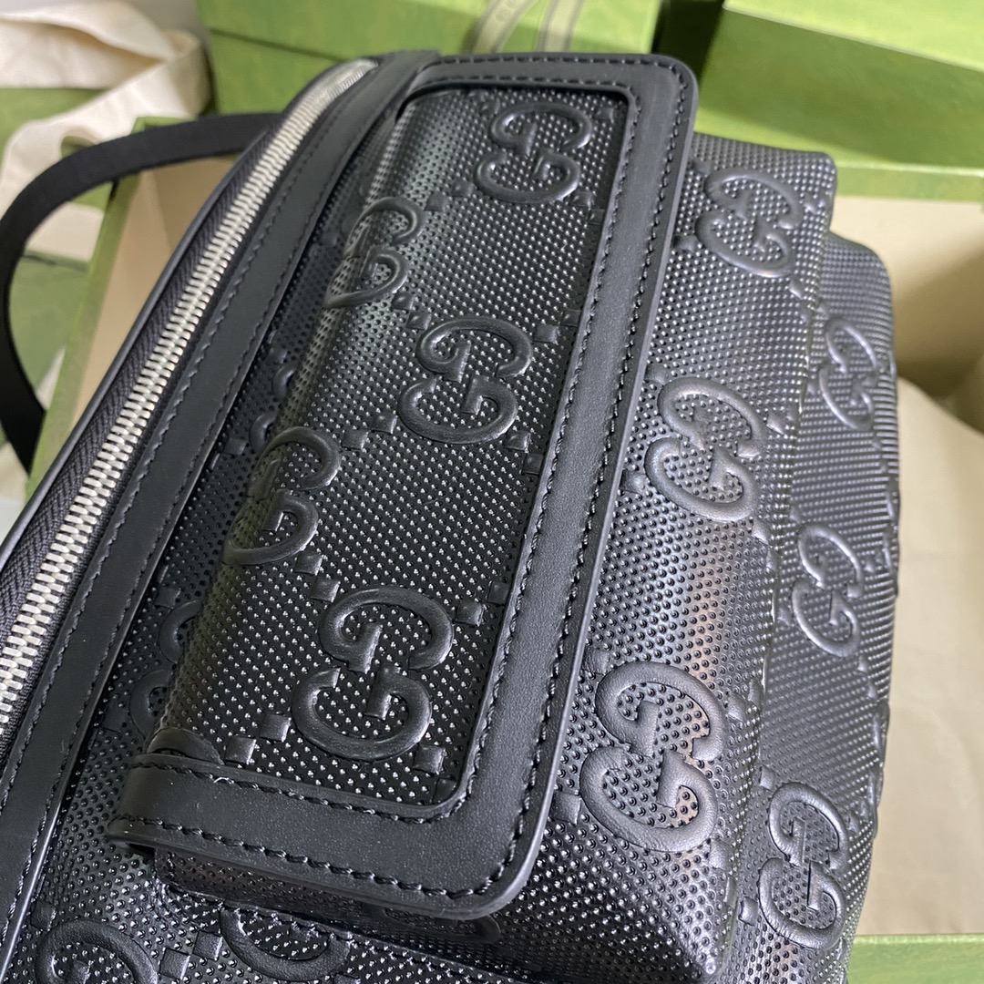 Gucci GG Embossed Belt Bag Black GG Embossed For Men  11in/28cm GG 645093 1W3CN 1000