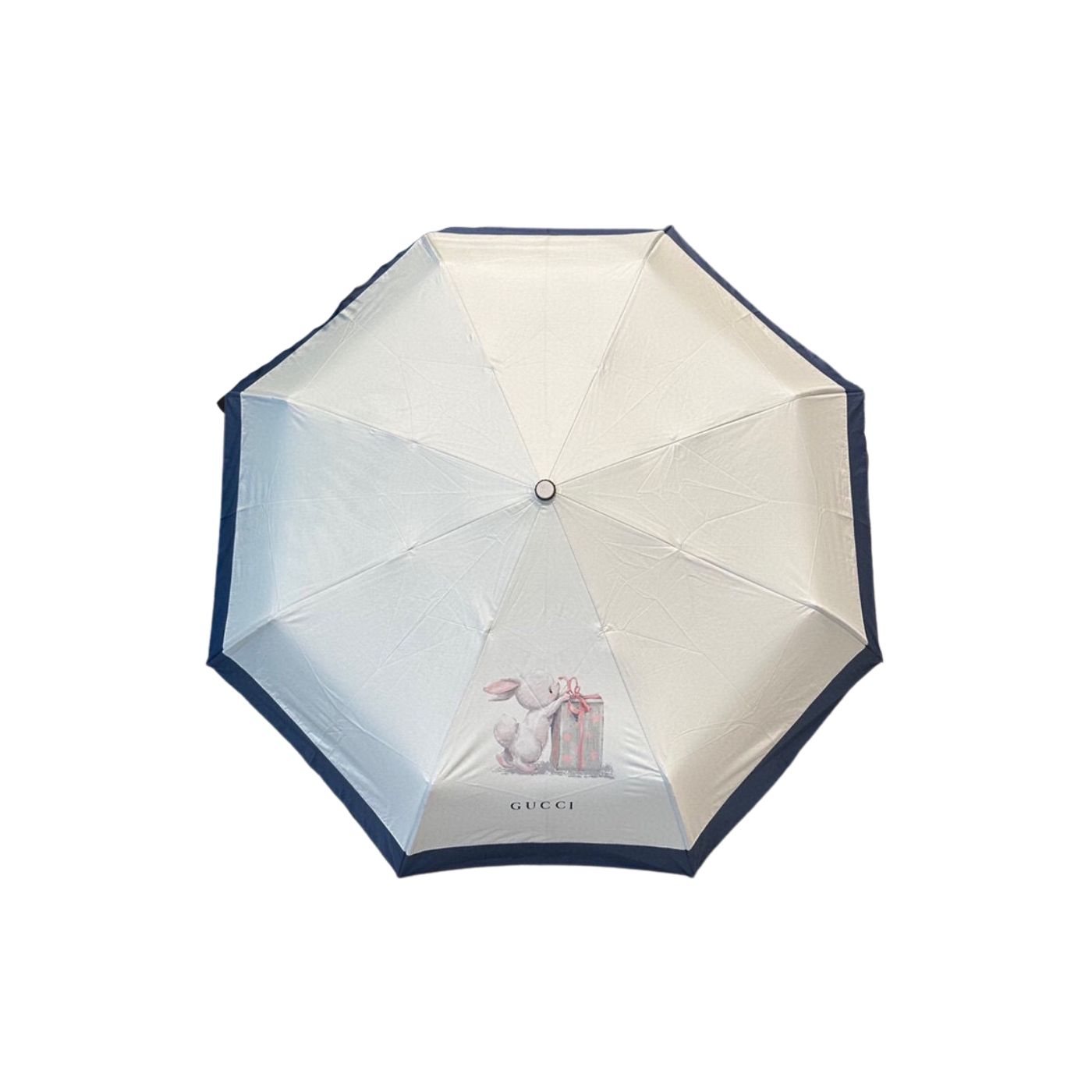 Gucci GG Folding Umbrella With Rabbit White