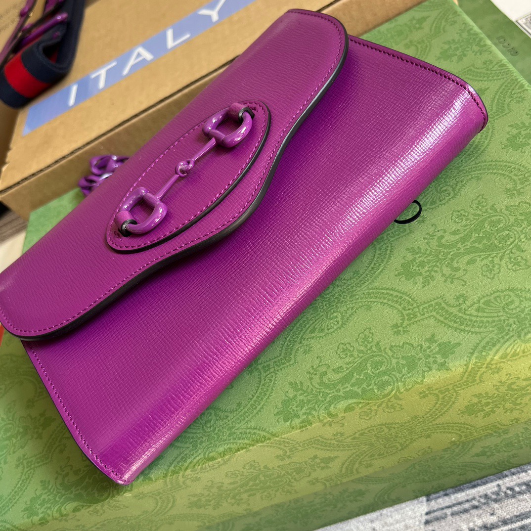 Gucci GG Horsebit 1955 Mini Bag Purple/Orange/Navy Blue For Women ???724713 AABE1 5546 7.9 in/ 20 cm