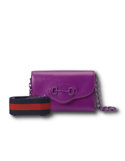 Gucci GG Horsebit 1955 Mini Bag Purple/Orange/Navy Blue For Women ???724713 AABE1 5546 7.9 in/ 20 cm