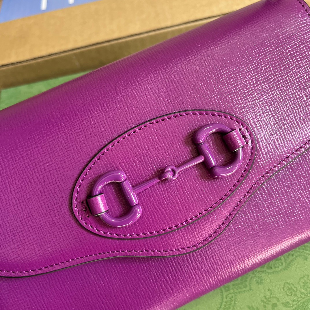 Gucci GG Horsebit 1955 Mini Bag Purple/Orange/Navy Blue For Women ???724713 AABE1 5546 7.9 in/ 20 cm