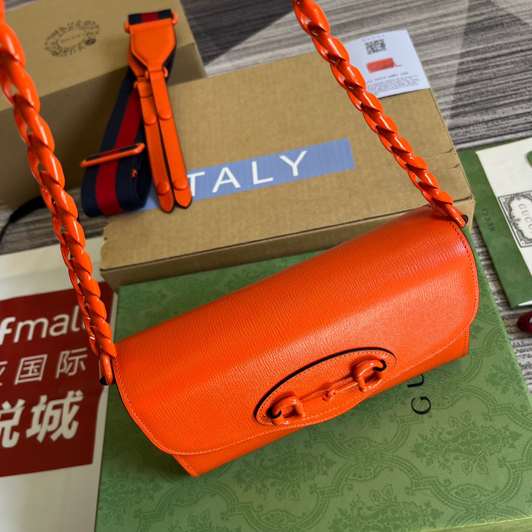 Gucci GG Horsebit 1955 Mini Bag Purple/Orange/Navy Blue For Women ???724713 AABE1 5546 7.9 in/ 20 cm