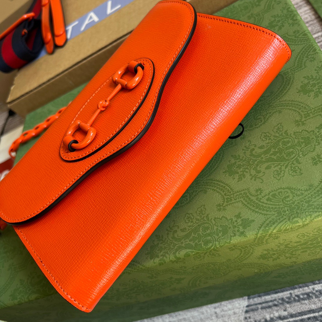 Gucci GG Horsebit 1955 Mini Bag Purple/Orange/Navy Blue For Women ???724713 AABE1 5546 7.9 in/ 20 cm