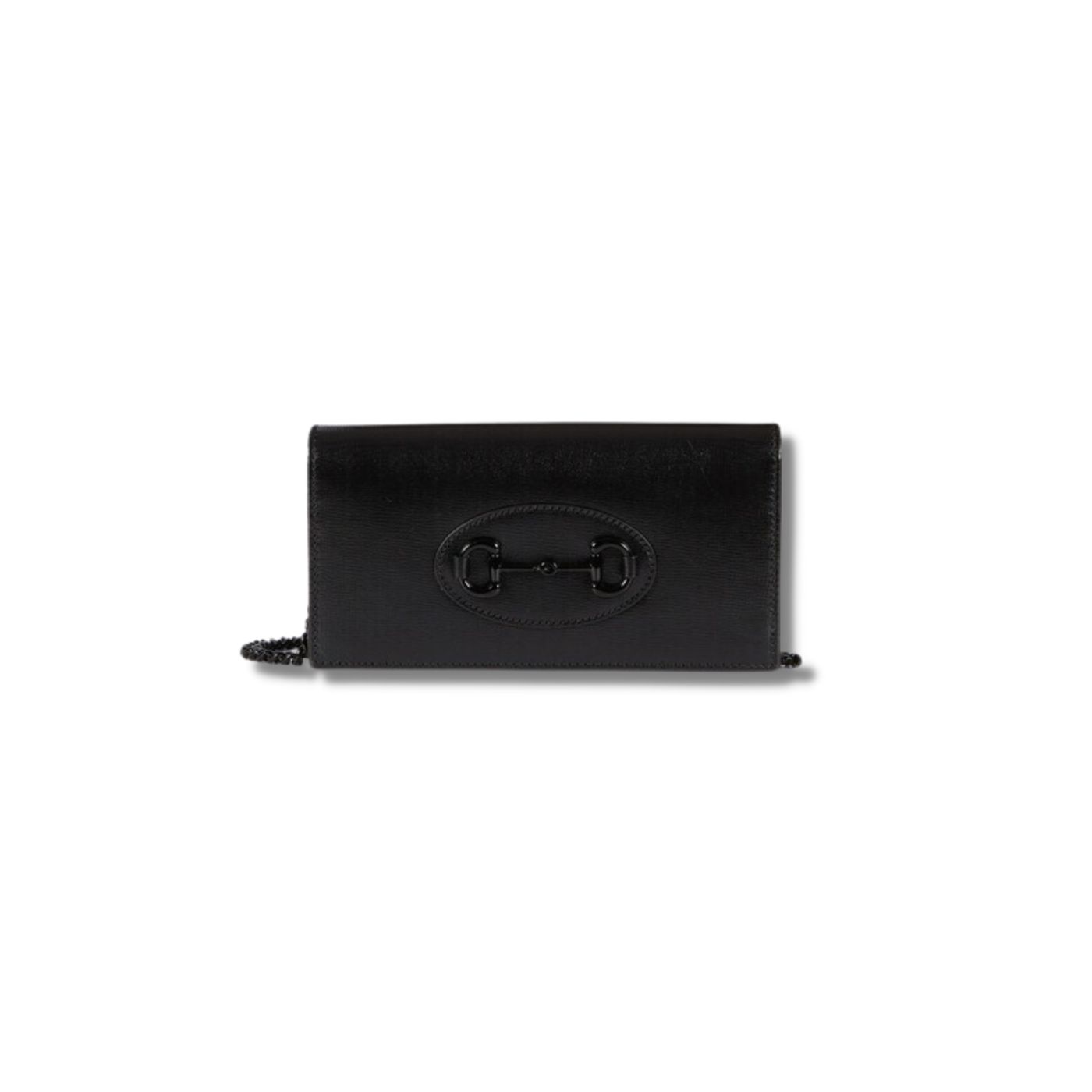 Gucci GG Horsebit 1955 Wallet With Chain Black/Navy Blue/Purple For Women ?621892 1AAJ8 1000 7.5 in/ 19 cm