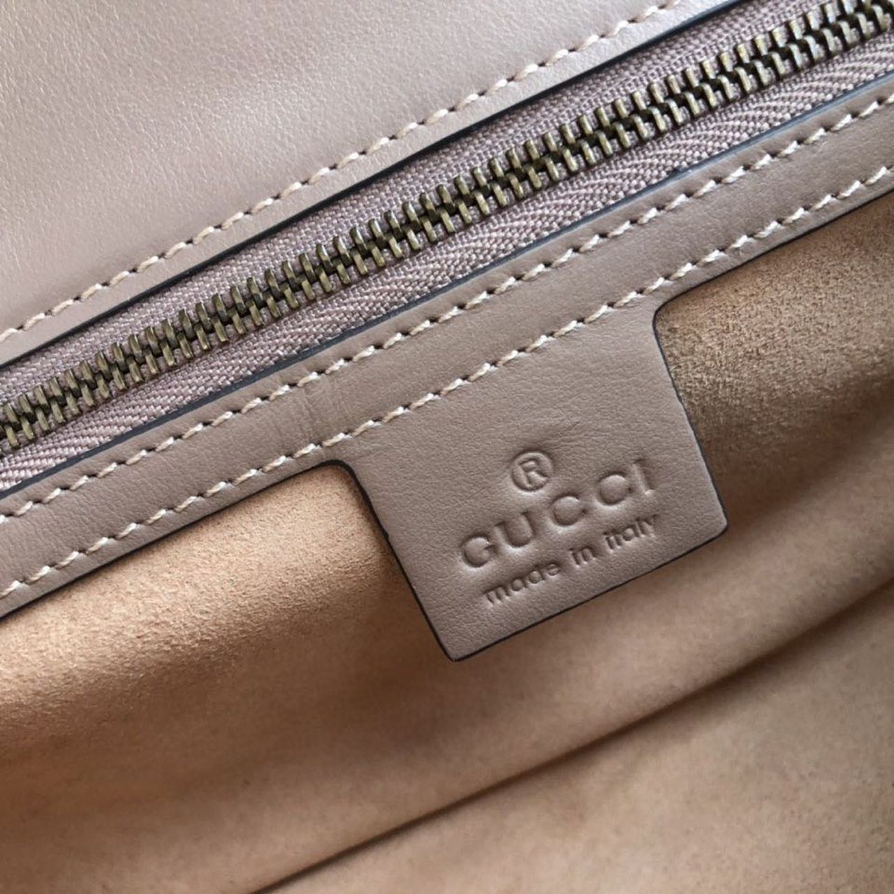 Gucci GG Marmont Matelassé Shoulder Bag Dusty Pink Matelassé Chevron For Women 10in/26cm GG 443497 DTDIT 5729