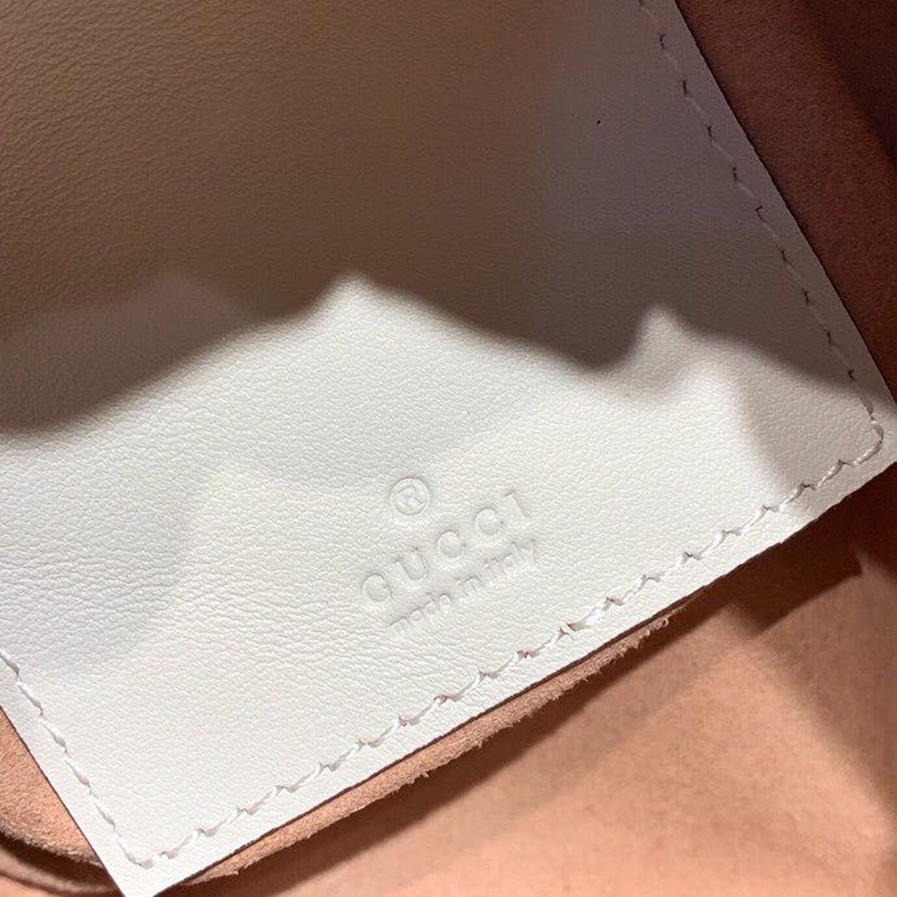 Gucci GG Marmont Mini Bucket Bag White Matelassé Chevron For Women 6in/13cm GG 575163 DTDRT 9022