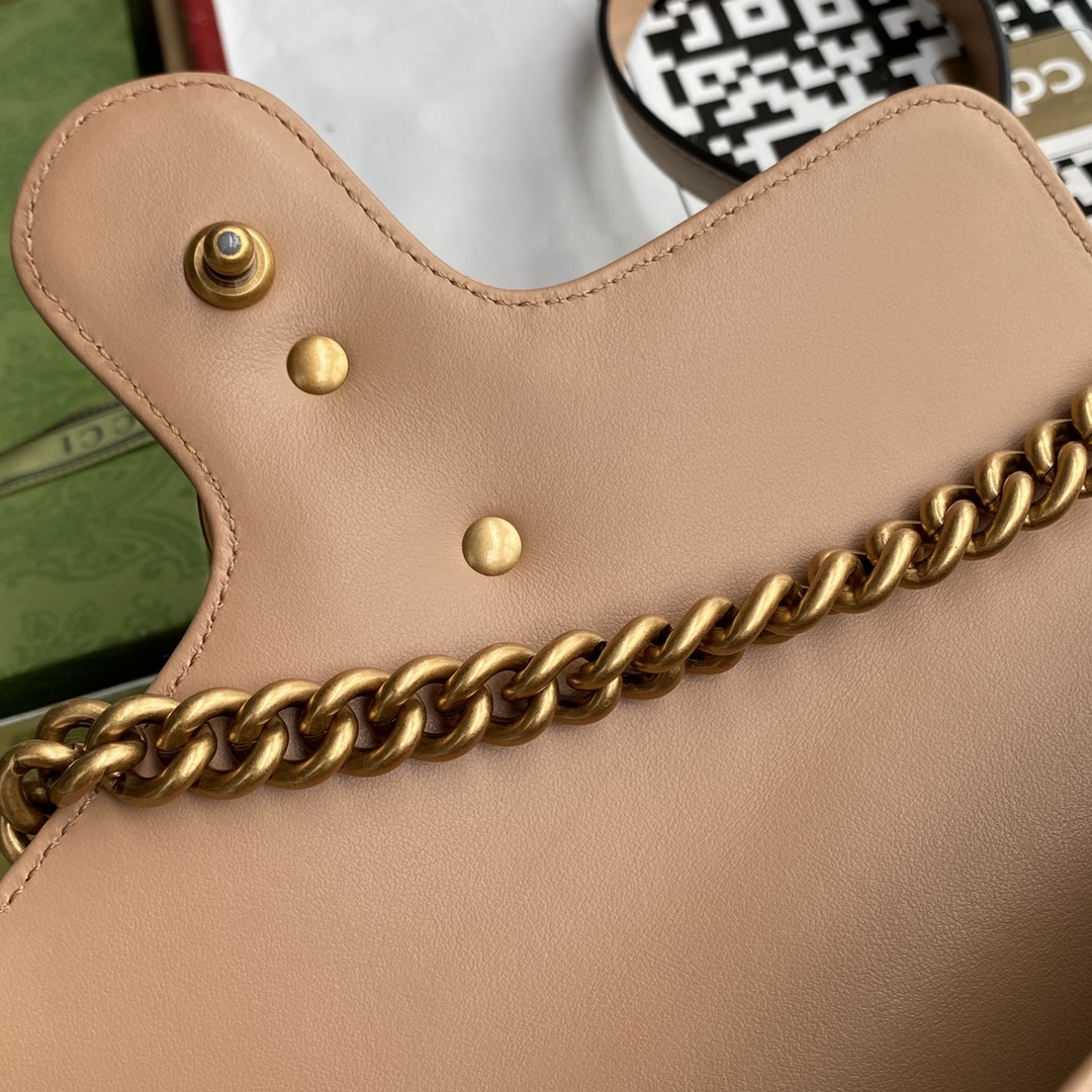 Gucci GG Marmont Mini Top Handle Bag Beige For Women, Women’s Bags 8.3in/21cm GG