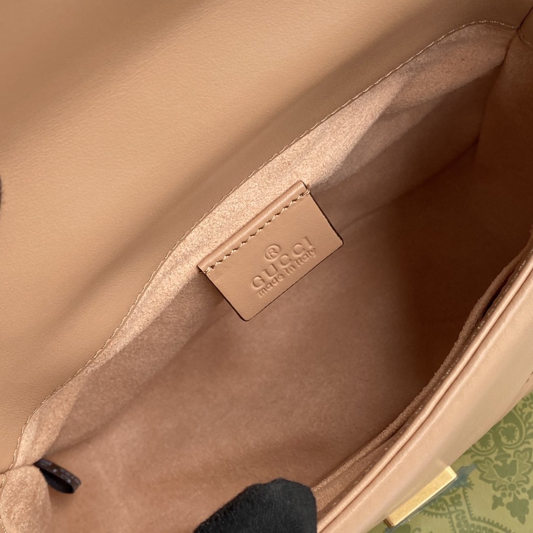 Gucci GG Marmont Mini Top Handle Bag Beige For Women, Women’s Bags 8.3in/21cm GG