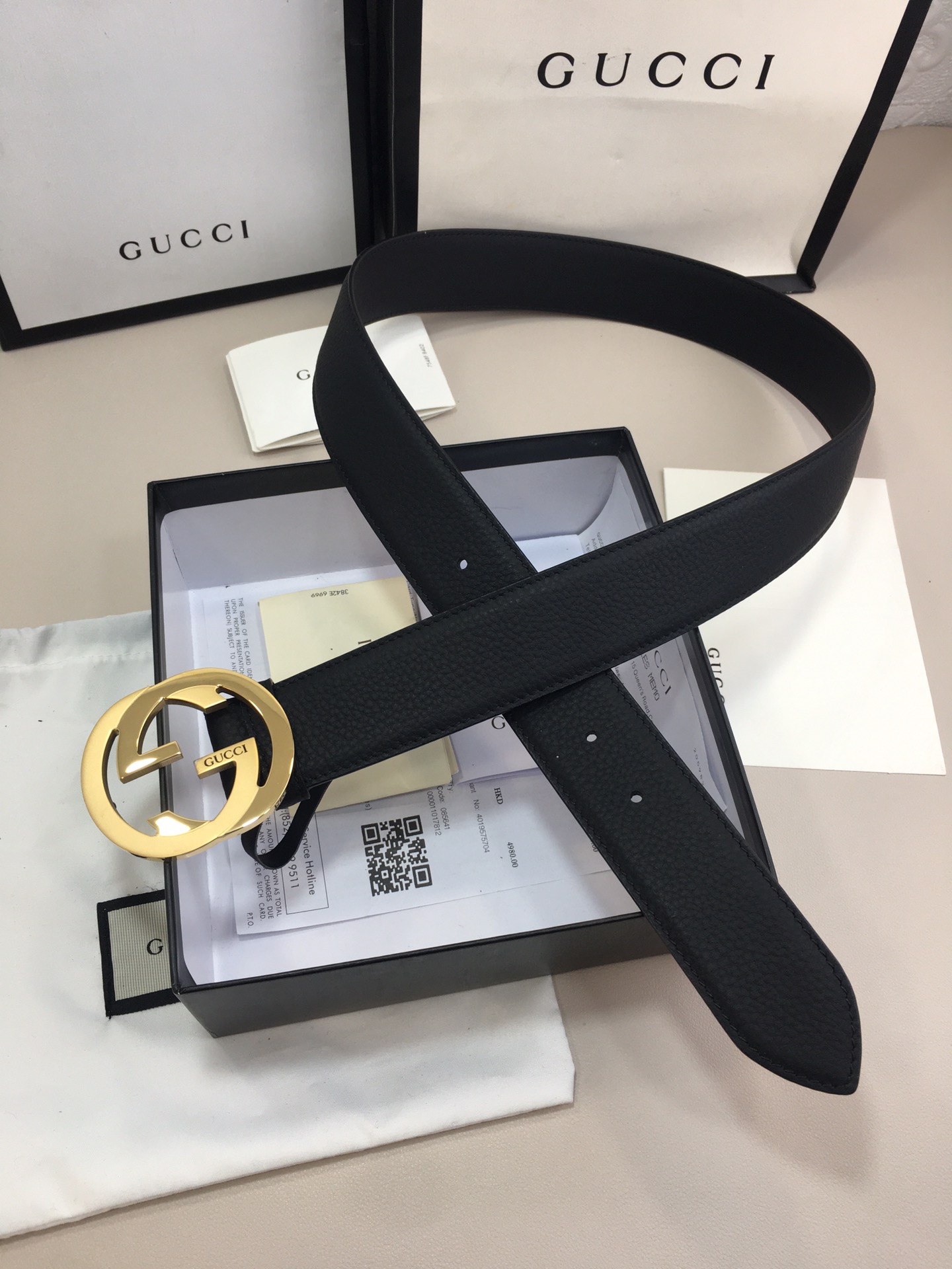 Gucci GG Marmont Reversible Belt Black, Women Belt