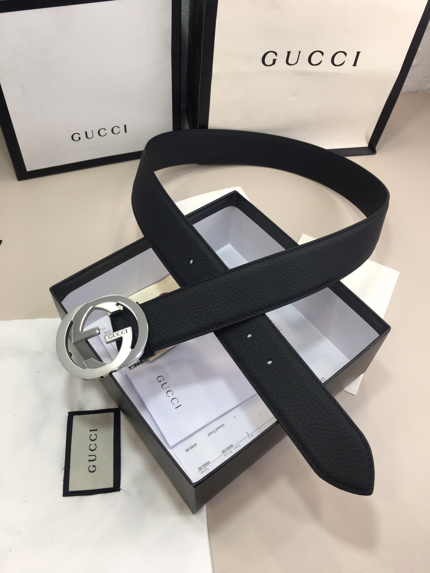 Gucci GG Marmont Reversible Belt Black, Women Belt