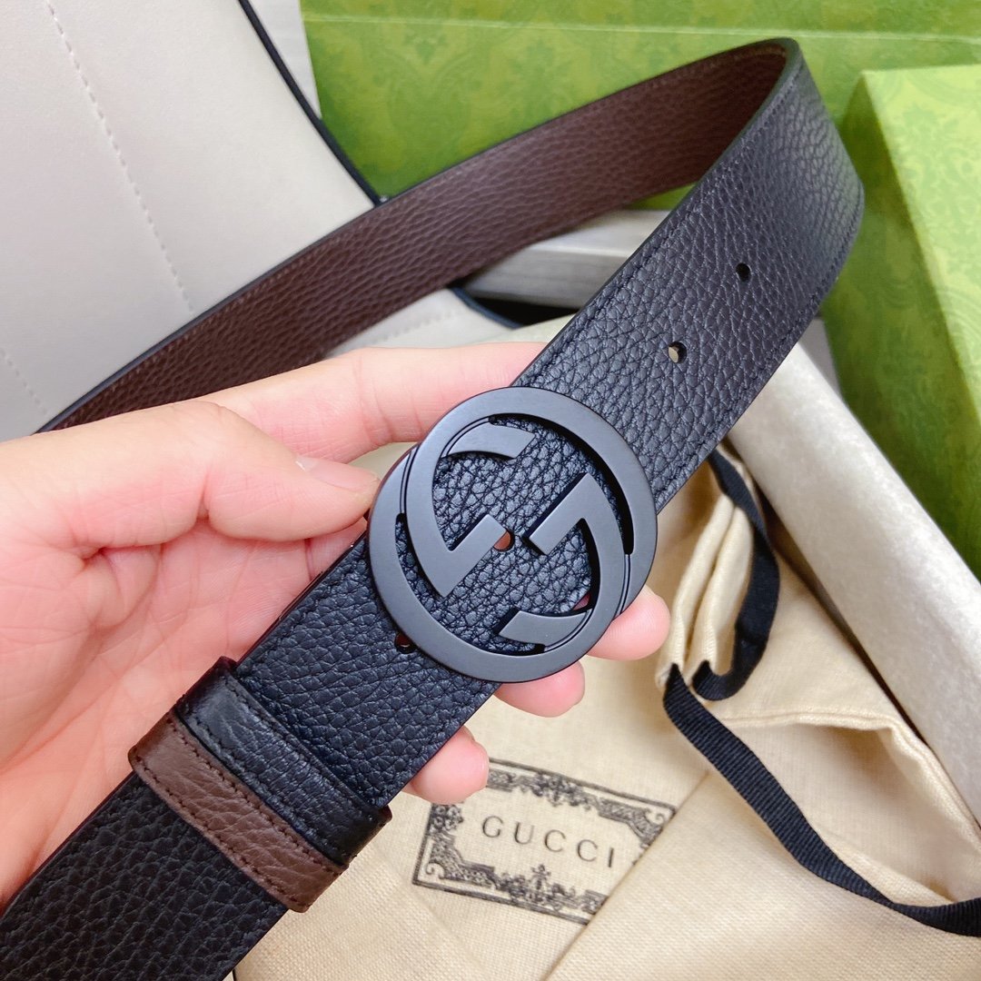 Gucci GG Marmont Reversible Belt Black, Women Belt