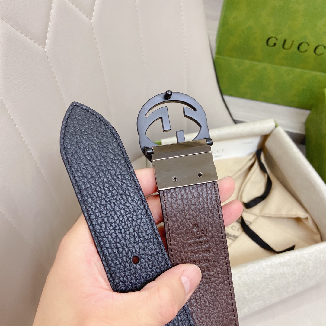 Gucci GG Marmont Reversible Belt Black, Women Belt
