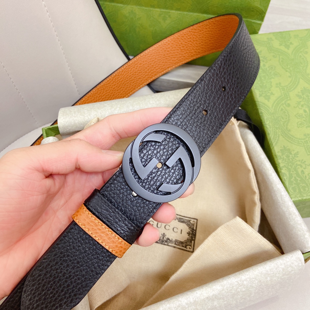 Gucci GG Marmont Reversible Belt Black, Women Belt