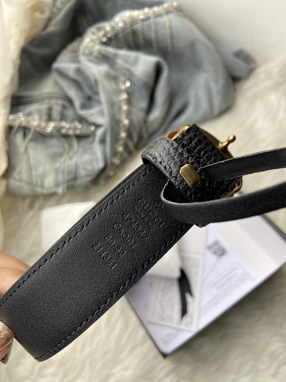 Gucci GG Marmont Reversible Belt Black Reverses To Brown For Women, Women Belt 627055 CAO2T 8170