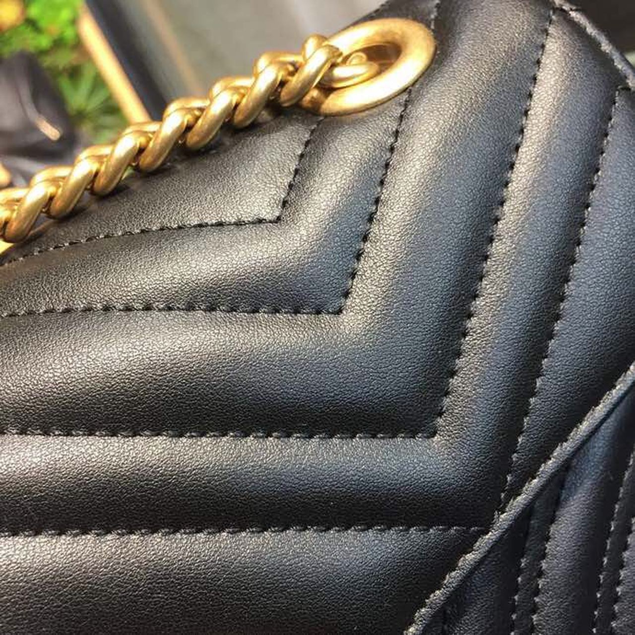 Gucci GG Marmont Small Matelassé Shoulder Bag Black For Women 10in/25cm 443497 DTDIT 1000
