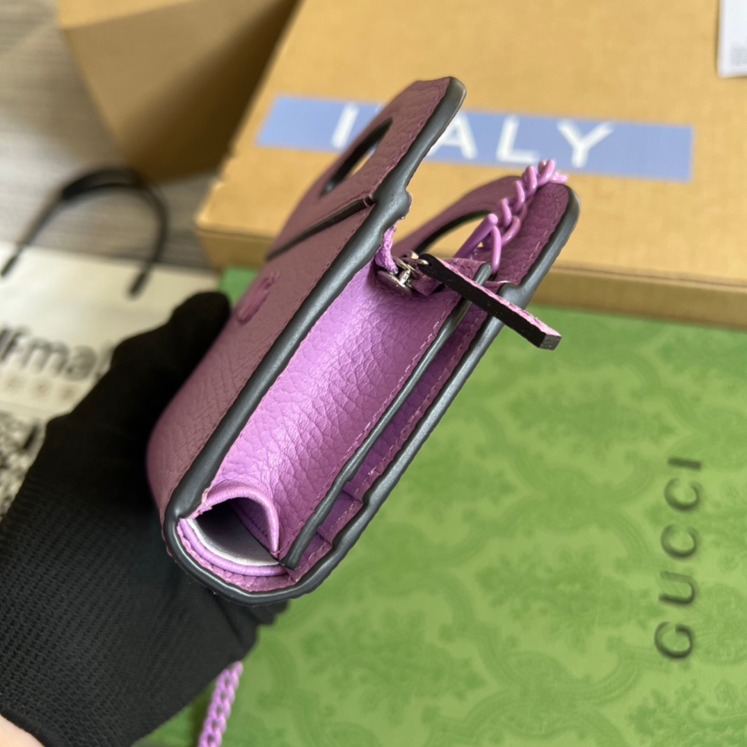 Gucci GG Marmont Top Handle Card Case Wallet Purple/Black/Green/ Blue For Women? 6.5 in/ 15.5 cm