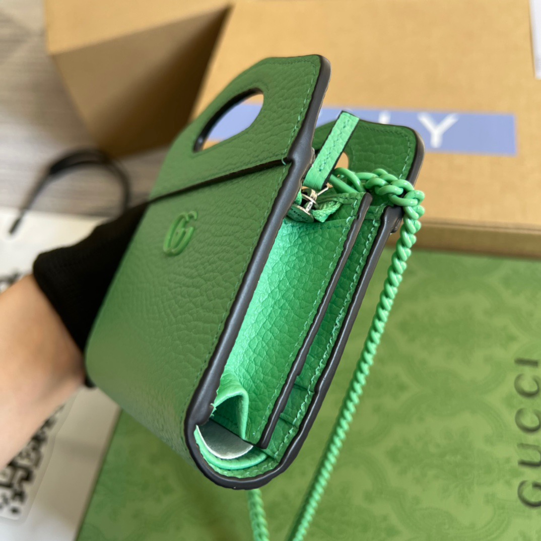Gucci GG Marmont Top Handle Card Case Wallet Purple/Black/Green/ Blue For Women? 6.5 in/ 15.5 cm