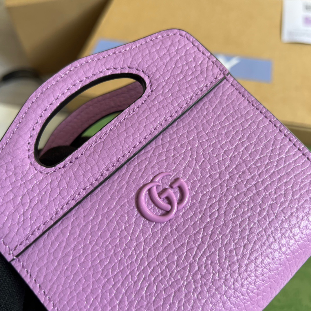 Gucci GG Marmont Top Handle Card Case Wallet Purple/Black/Green/ Blue For Women? 6.5 in/ 15.5 cm