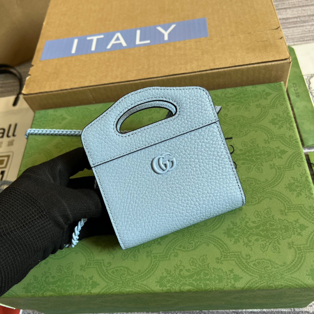 Gucci GG Marmont Top Handle Card Case Wallet Purple/Black/Green/ Blue For Women? 6.5 in/ 15.5 cm