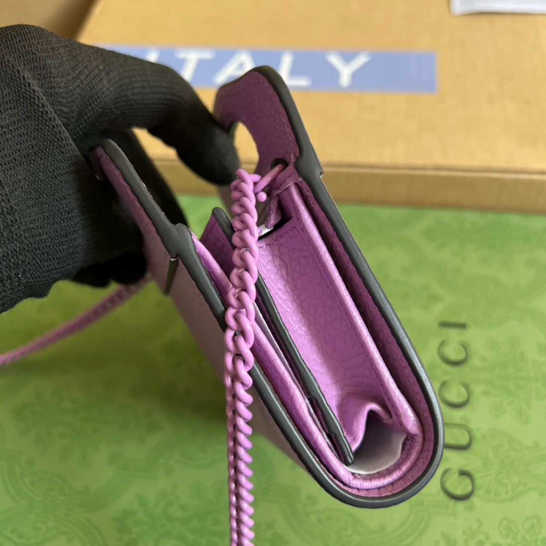 Gucci GG Marmont Top Handle Card Case Wallet Purple/Black/Green/ Blue For Women? 6.5 in/ 15.5 cm
