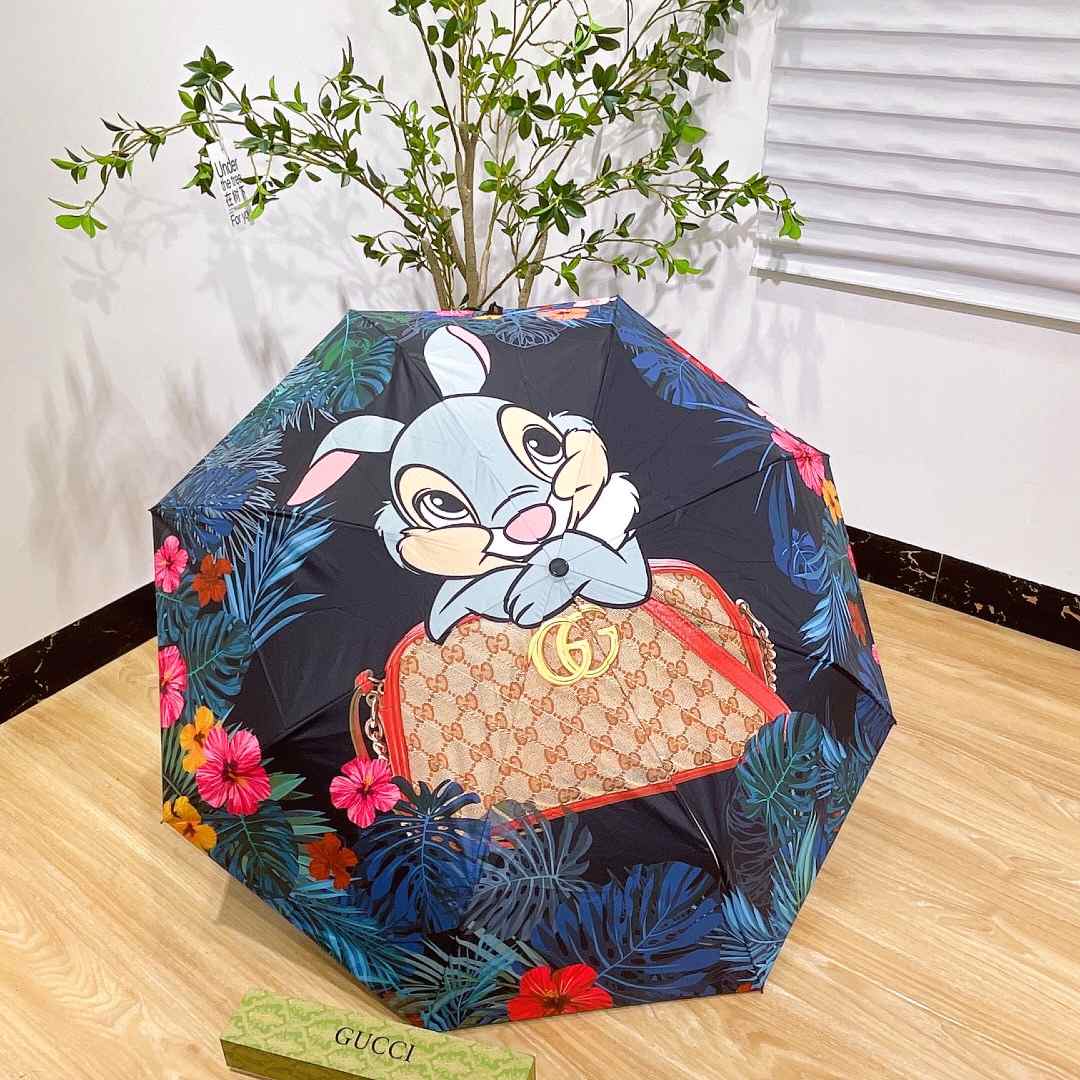 Gucci GG Rabbit Umbrella Black