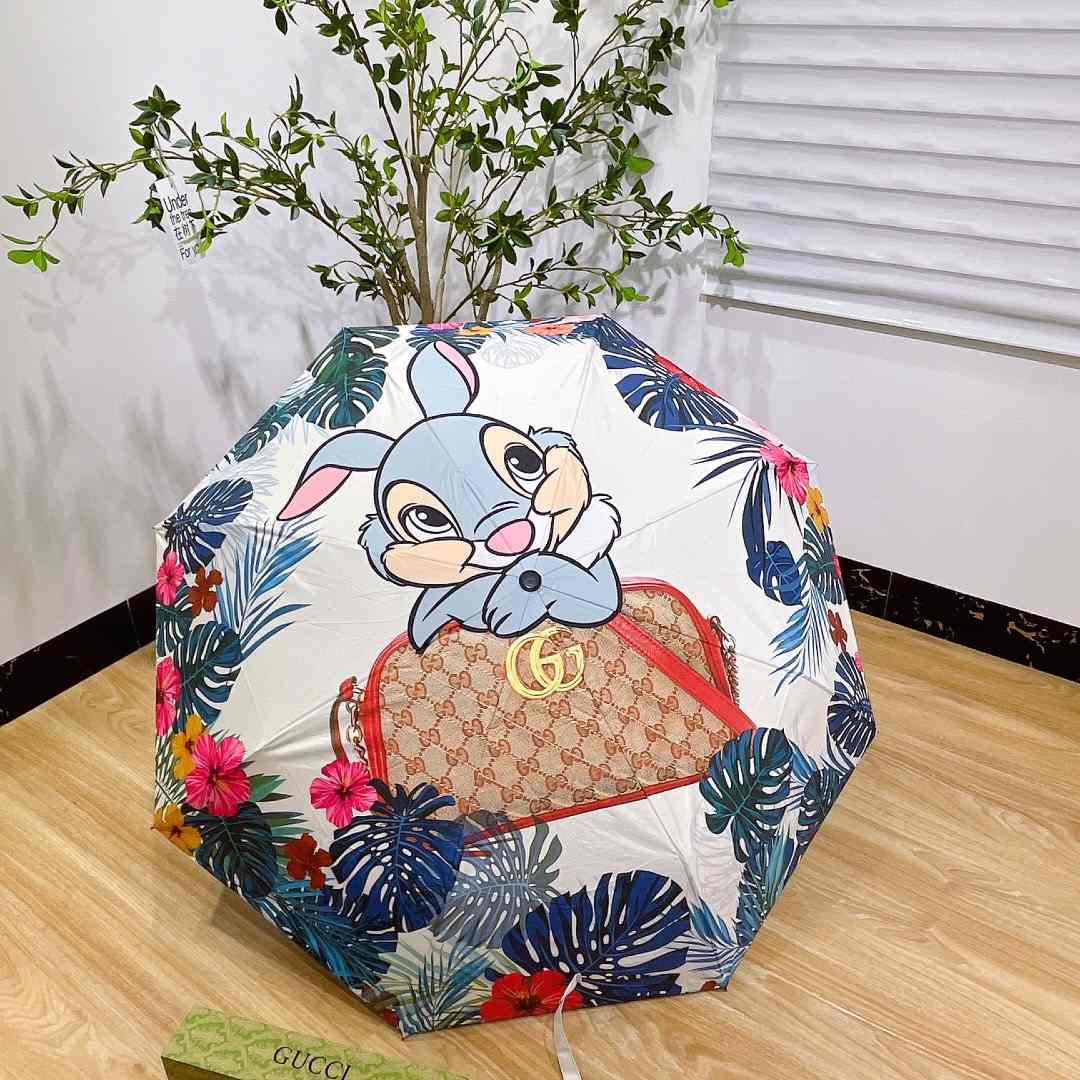 Gucci GG Rabbit Umbrella White