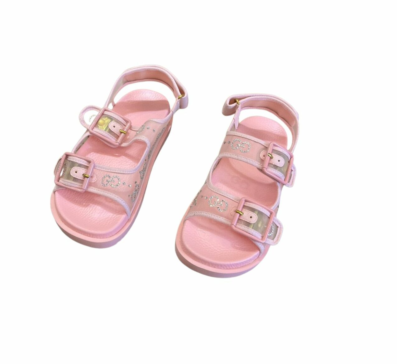 Gucci GG Sandal With Crystals Pink For Women