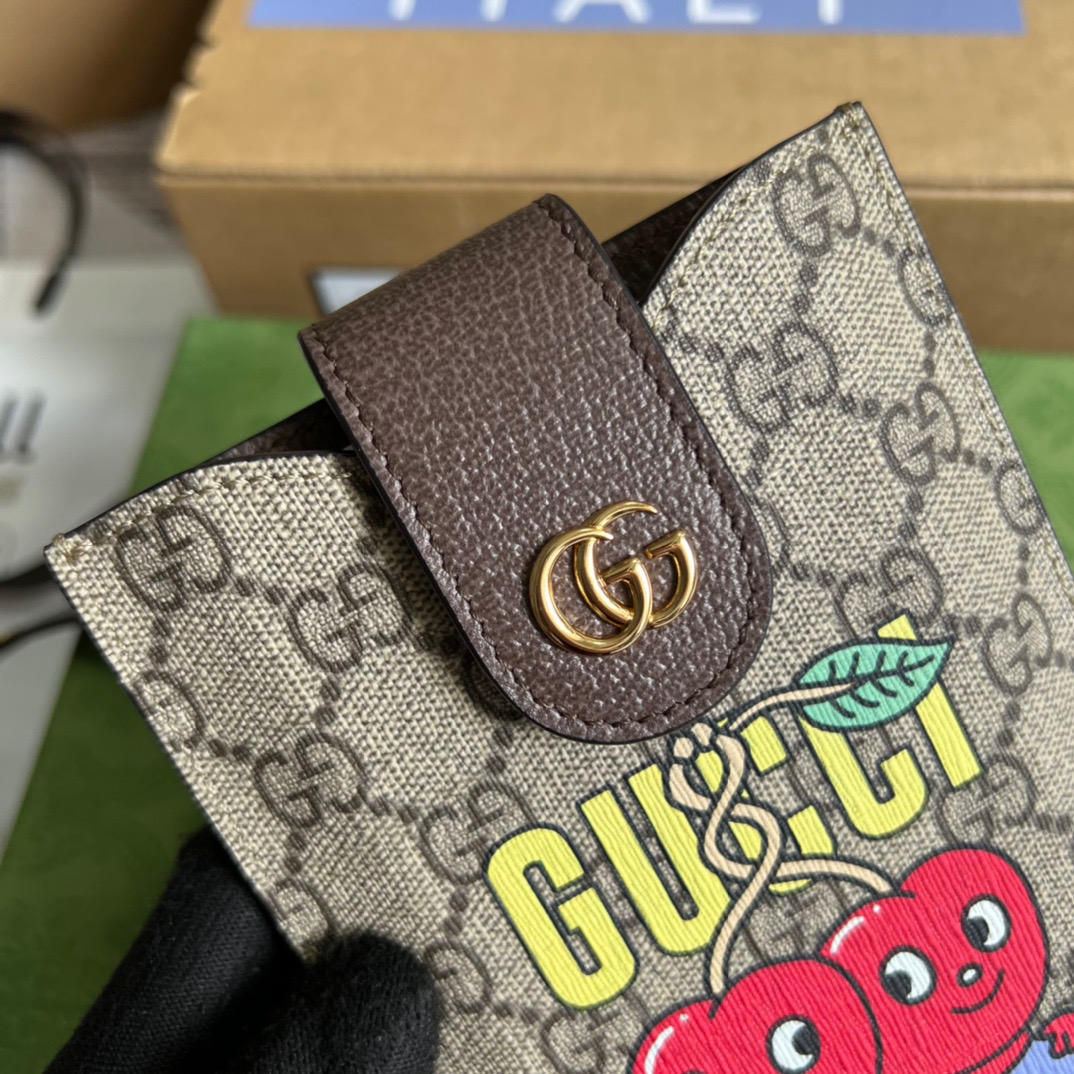 Gucci GG Superme Mini Bag Beige And Ebony GG Supreme Canvas  For Women 6.7in/17cm GG 