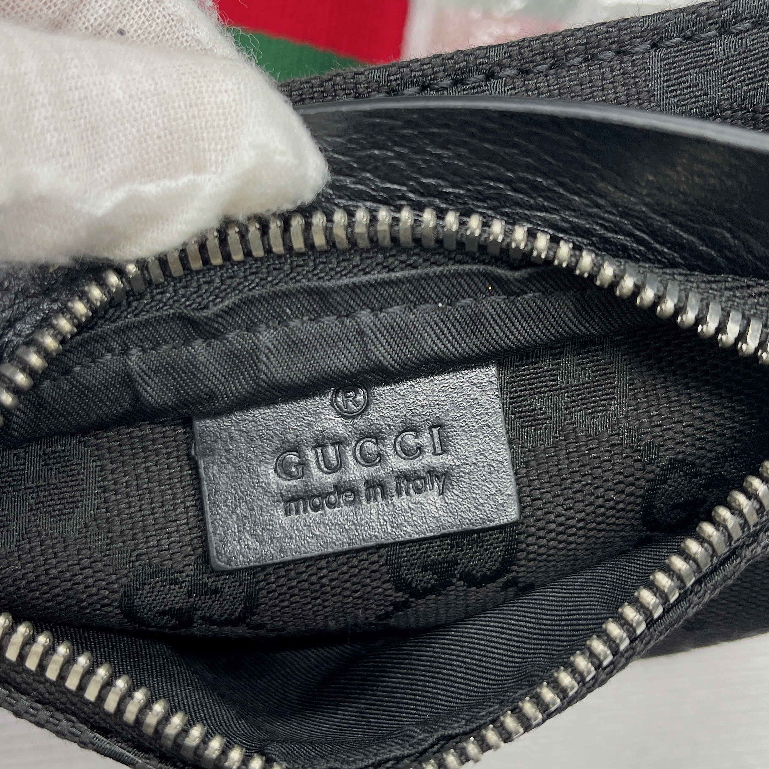 Gucci GG Supreme Canvas Two Pocket Waist Belt Bag Black GG Supreme Canvas For Men  3in/7.5cm GG