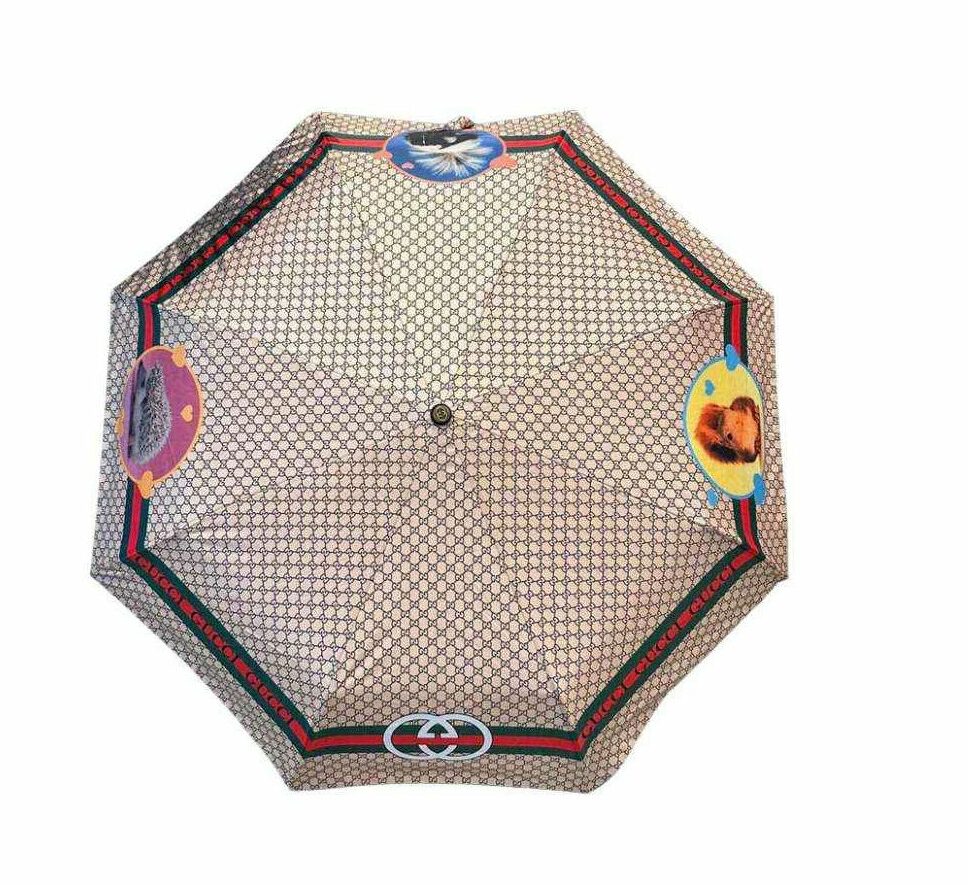 Gucci GG With Squirrel Folding Umbrella Beige