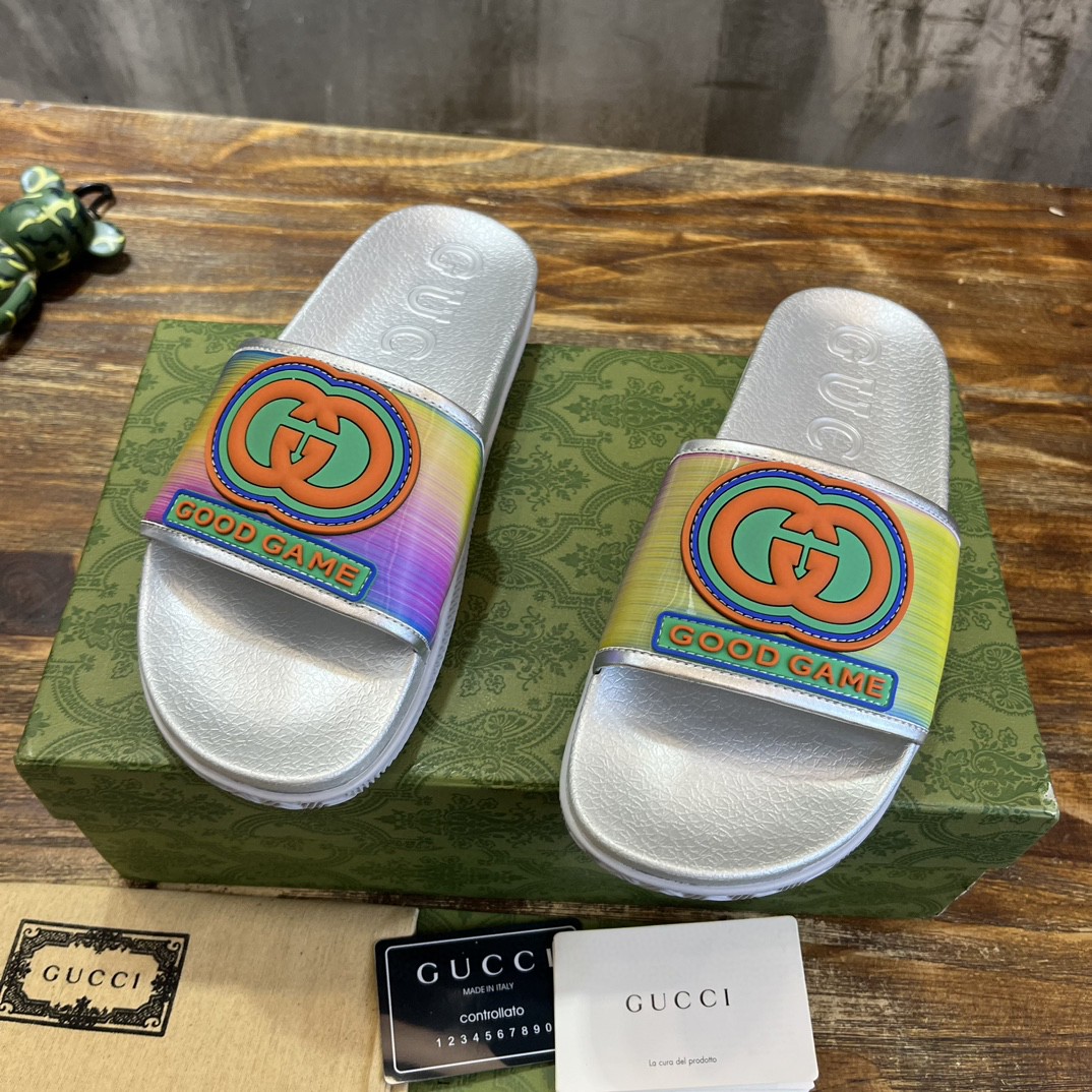 Gucci Good Game Slide Sandal Multicolor For Men 723468 FAA0P 8848