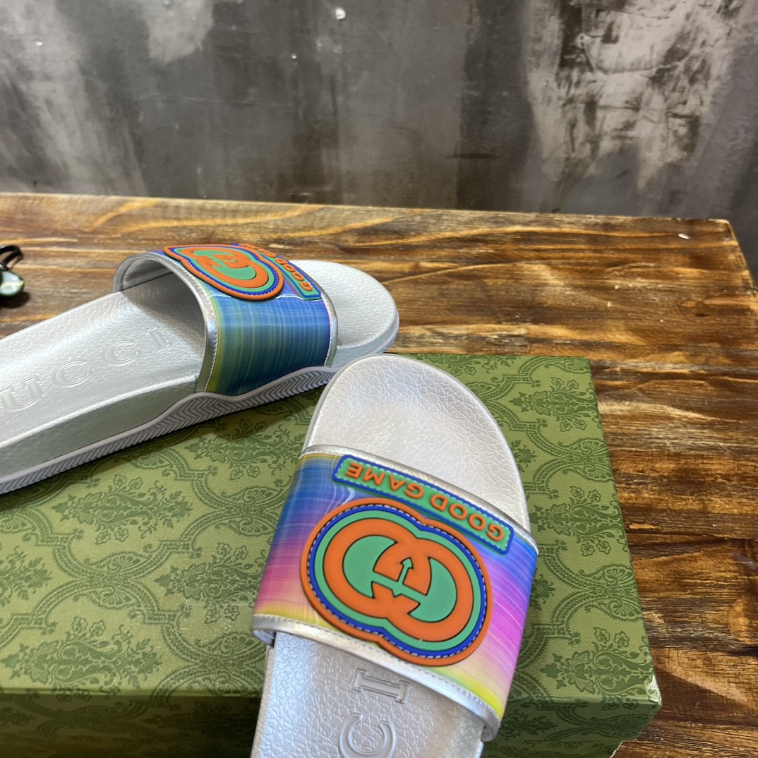 Gucci Good Game Slide Sandal Multicolor For Men 723468 FAA0P 8848