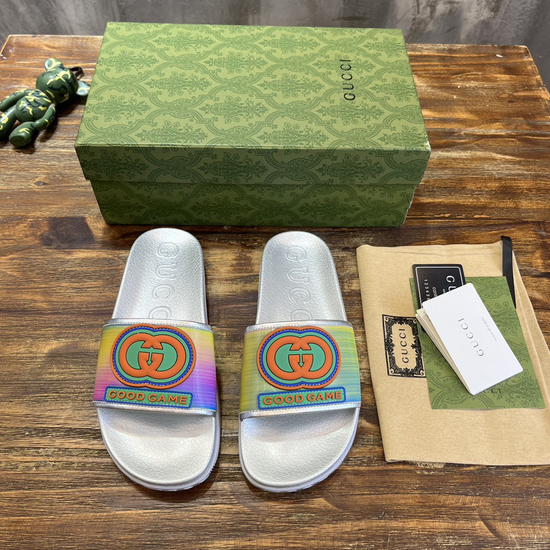 Gucci Good Game Slide Sandal Multicolor For Men 723468 FAA0P 8848