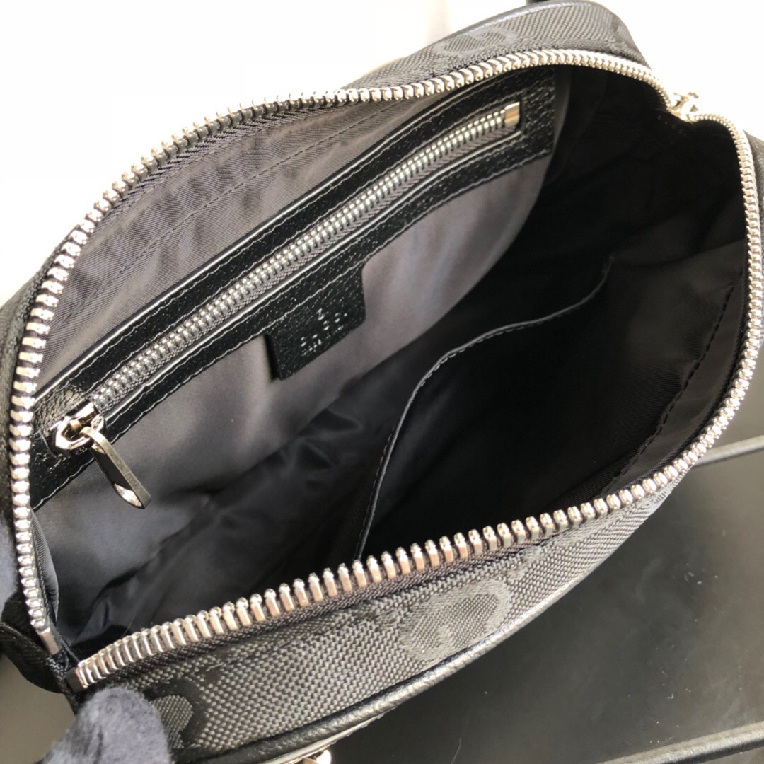 Gucci Gucci Off The Grid Belt Bag Black GG ECONYL® For Men  9.5in/24cm GG 631341HBN 1000