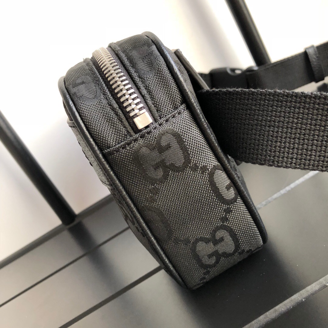 Gucci Gucci Off The Grid Belt Bag Black GG ECONYL® For Men  9.5in/24cm GG 631341HBN 1000
