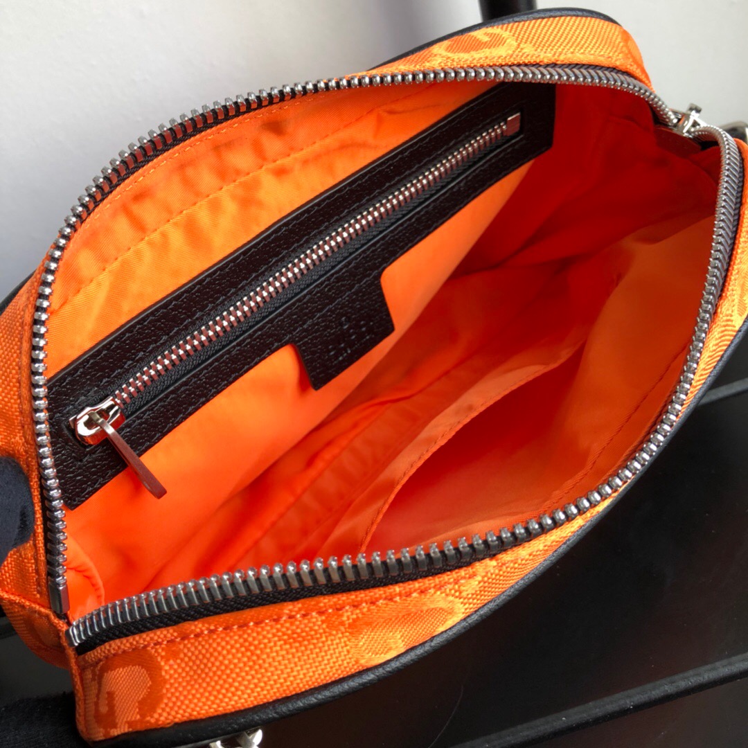 Gucci Gucci Off The Grid Belt Bag Orange GG ECONYL® For Men  9.5in/24cm GG 