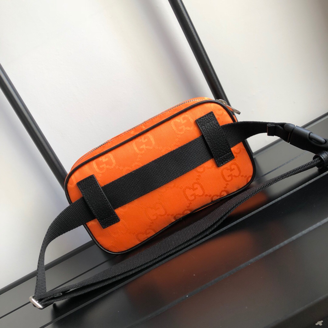 Gucci Gucci Off The Grid Belt Bag Orange GG ECONYL® For Men  9.5in/24cm GG 